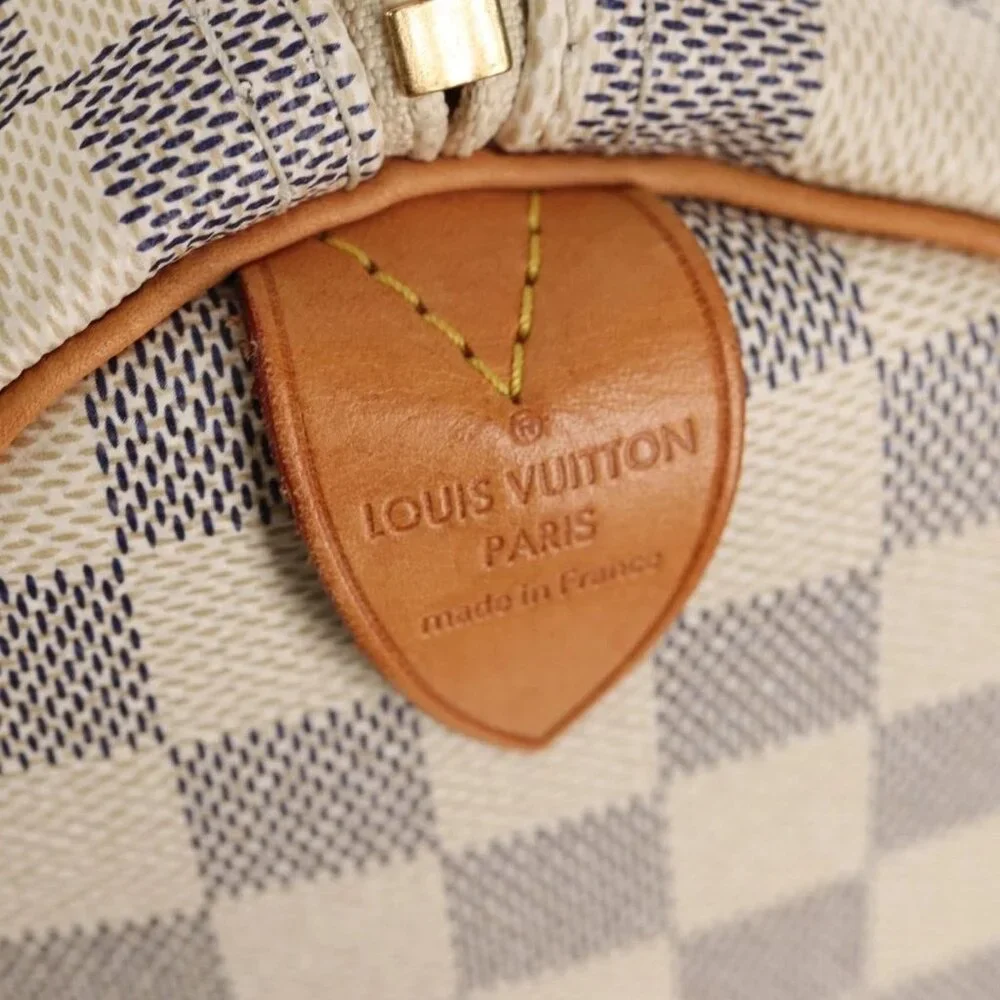LOUIS VUITTON Damier Azur Keepall 50 Boston Bag N41430 LV Auth 154925V